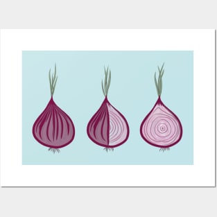 Onion Cutting Process Foodie Posters and Art